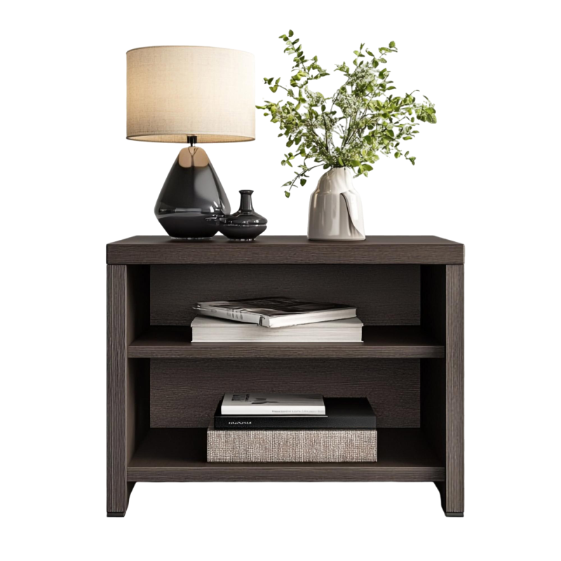 mueble negro de madera